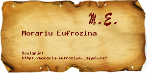 Morariu Eufrozina névjegykártya